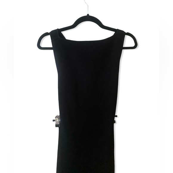 HELSA Lanli Knit Dress black open back maxi gown column sheath FWRD Revolve S - Picture 11 of 14